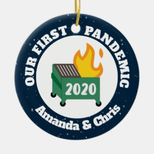 Personalisierte Namen Unsere erste Pandemie 2020 Keramik Ornament