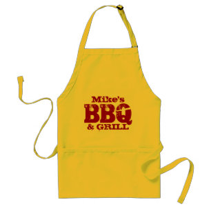 Personalisierte Namens-BBQ-Schürze für Männer Ro Schürze