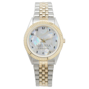 Personalisierte Namens-Dame Faux-Opal  Armbanduhr