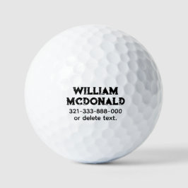 Personalisierte Namens-Golfball-Vorlage DISTRESSED Golfball