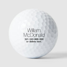 Personalisierte Namens-Golfbälle Vorlage ANZEIGE 2