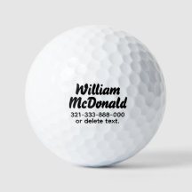 Personalisierte Namens-Golfbälle Vorlage Fette Sch