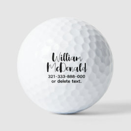 Personalisierte Namens-Golfbälle Vorlage SCRIPT 34 Golfball