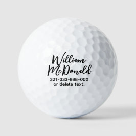 Personalisierte Namens-Golfbälle Vorlage SCRIPT 35 Golfball