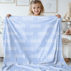 Personalisierte Namens-Kinderdecke für Mädchen und Fleecedecke