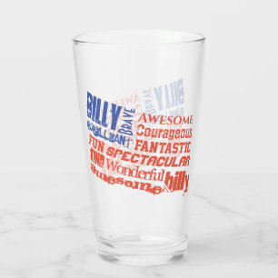 Personalisierte Namens-Positive Affirmationen USA- Glas