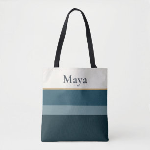 Personalisierte Namens-Tragetasche – gestreiftes, Tasche