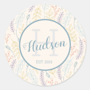 Personalisierte Namensaufkleber Runder Aufkleber