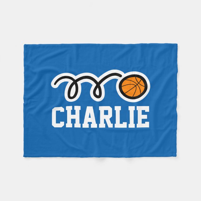 Personalisierte Namensbasketball-Fleecedecken Fleecedecke (Vorderseite (Horizontal))