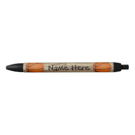 Personalisierte Namensbasketball-Orange/Brown Kugelschreiber