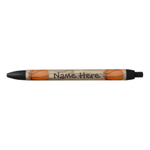 Personalisierte Namensbasketball-Orange/Brown Kugelschreiber