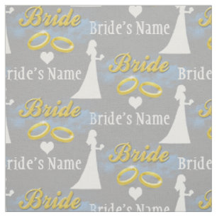 Personalisierte Namensbraut-Brautparty-Hochzeit Stoff