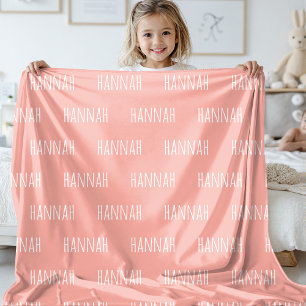 Personalisierte Namensdecke als Geschenk für Baby Fleecedecke