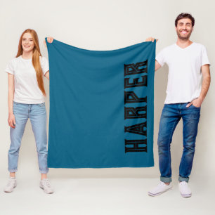 Personalisierte Namensdecke, Retro-Throw  Fleecedecke