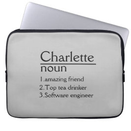Personalisierte Namensdefinition Elektronische Ver Laptopschutzhülle