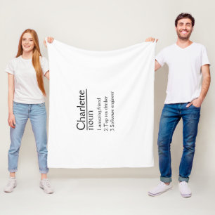 Personalisierte Namensdefinition Fleece Blanket