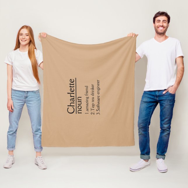 Personalisierte Namensdefinition Fleece Blanket (Beispiel)