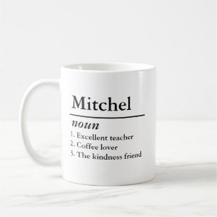 Personalisierte Namensdefinition Substantiv Benutz Kaffeetasse