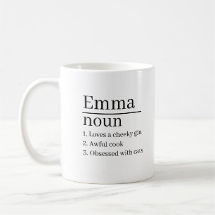 Personalisierte Namensdefinition Tasse Laser gravi