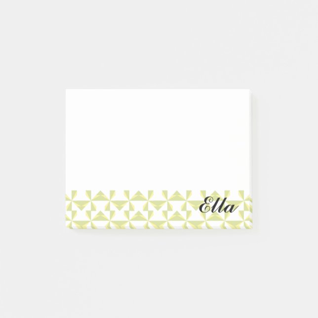 Personalisierte Namensfläche Pinwheels Post-it Klebezettel (Vorderseite)