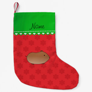 Personalisierte Namenshamsterrotschneeflocken Kleiner Weihnachtsstrumpf