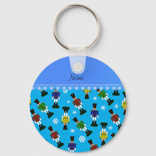 Personalisierte Namenshimmelblaunussknacker Schlüsselanhänger