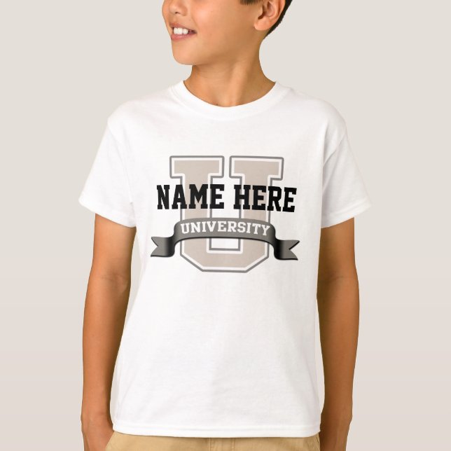Personalisierte Namenshochschulcoole lustige T-Shirt (Vorderseite)
