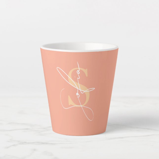 Personalisierte Namensinitialen Milchtasse (Vorderseite)