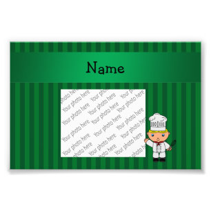 Personalisierte NamensKochsgrünstreifen Fotodruck