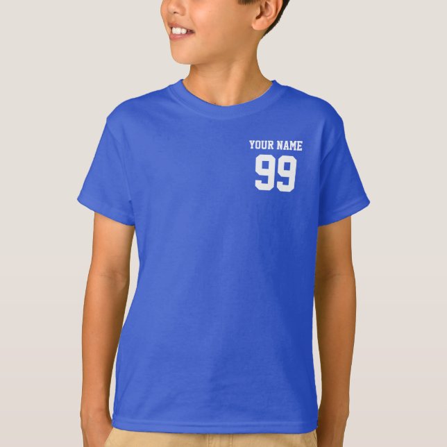 Personalisierte Namensnummer Custom Sport Team Jer T-Shirt (Vorderseite)