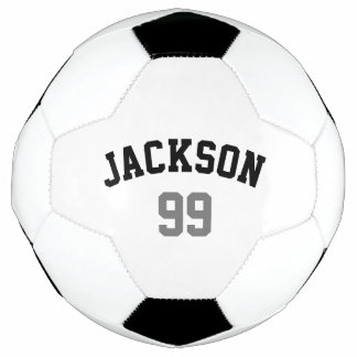 Personalisierte Namensnummer Minimalistisches Schw Fußball