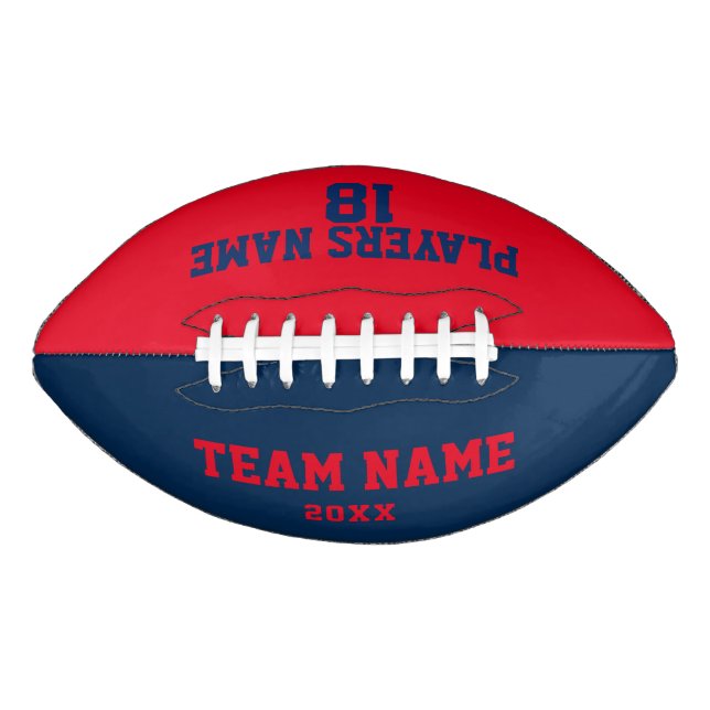 Personalisierte Namensnummer und Teamname Fußball Football (Vorderseite)