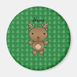 Personalisierte Namensrengrün-Weihnachtsbäume Magnet