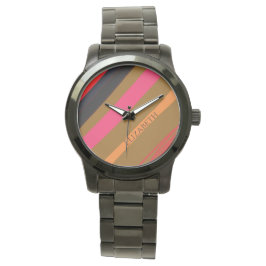 Personalisierte Namensstreifen Armbanduhr