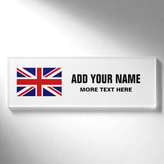 Personalisierte Namensumbauten der britischen Namenschild