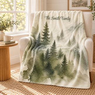 Personalisierte Namenswald-Sherpa-Decke Sherpadecke