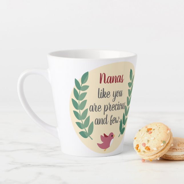 Personalisierte Nanas wie du Wertvolles Vogelgrand Milchtasse (Beispiel)