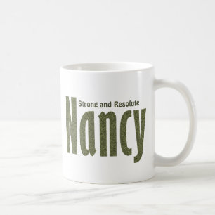 Personalisierte "Nancy" in der Army Green Camoufla Kaffeetasse