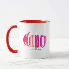 Personalisierte "Nancy" in pulsierendem Rosa, Oran Tasse