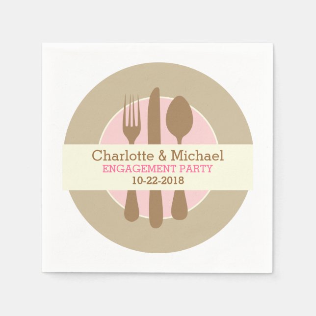 Personalisierte Napkins-Anhänger Serviette (Vorderseite)