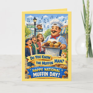 Personalisierte National Muffin Day Grußkarte Karte
