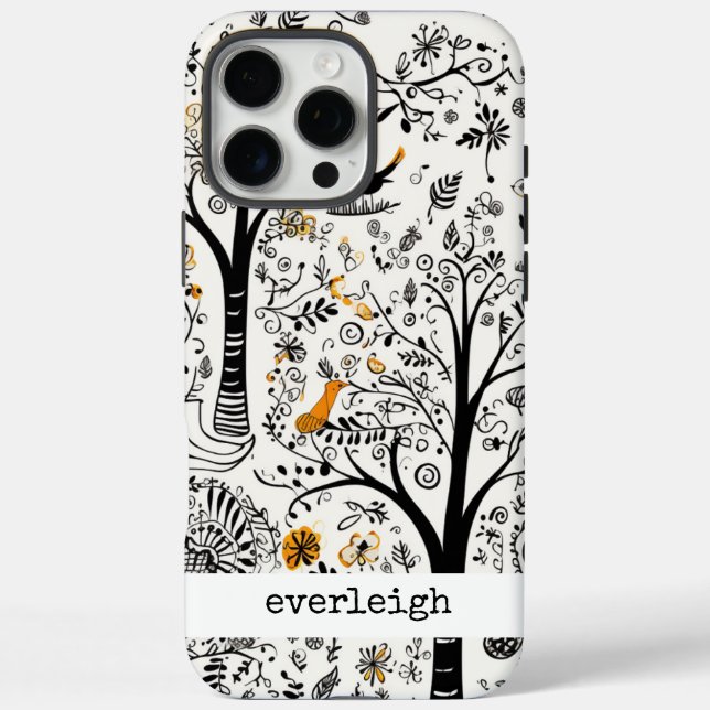 Personalisierte Naturdoodles iPhone 16 Pro Max Hülle (Rückseite)