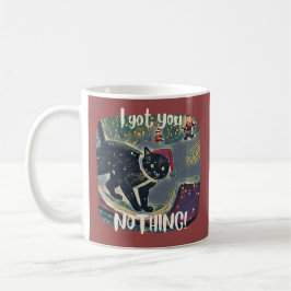 Personalisierte naughty Black Cat Sled Funny Xmas Kaffeetasse