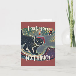 Personalisierte naughty Funny Black Cat Weihnachte Feiertagskarte