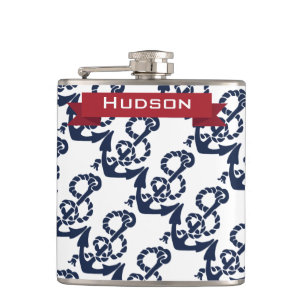 Personalisierte Nautische Flasche Flachmann