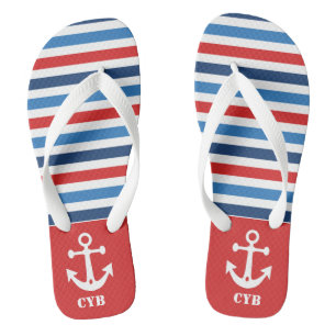 Personalisierte Nautische Flip Flops