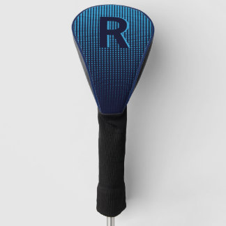 Personalisierte Navy-Halfton-Monogramm-Initiale Golf Headcover