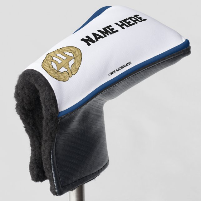 Personalisierte Navy Themed Golf Putter Abdeckung Golf Headcover (3/4 Vorderseite)