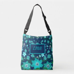 Personalisierte Navy Türkis-Tropen-Tasche Tragetaschen Mit Langen Trägern