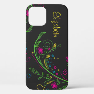 Personalisierte Neon Floral Blume Case-Mate iPhone Hülle